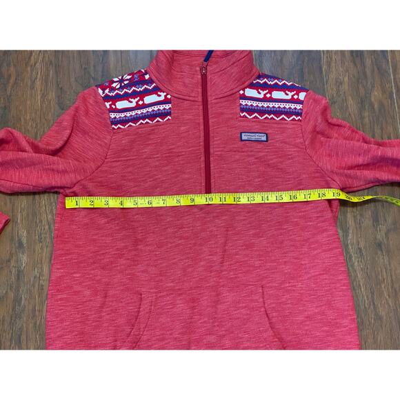 Vineyard Vines Whale Isle Shoulder Sweater Relaxed Shep Shirt Red Medium - Picture 4 of 6